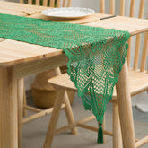 Lofaris 13X72 Inch White Lace Floral Embroidered Table Runner